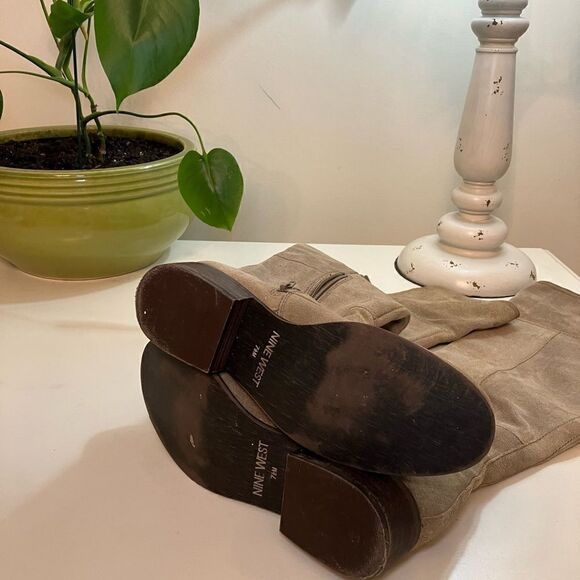 NINE WEST 7.5 Noriko Suede Over the Knee Riding Western  Boot - Picture 3 of 8